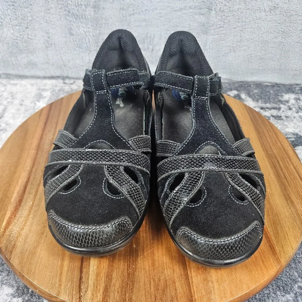 Orthofeet Womens Shoes Black Mary Jane Juno Comfort 862 Strap Slip On Size 8 B